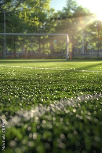 lawn on a football field Generative AI