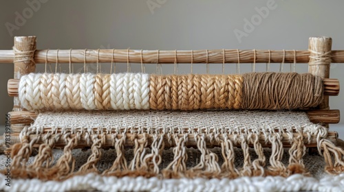 Close Up of Wooden Object With Yarn