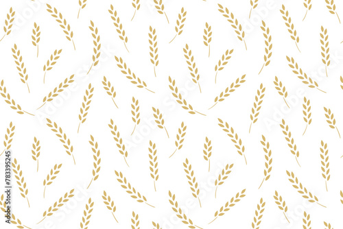 wheat ear seamless golden pattern with wheat ears; great for first holy communion invitation and other accessories - vector illustration