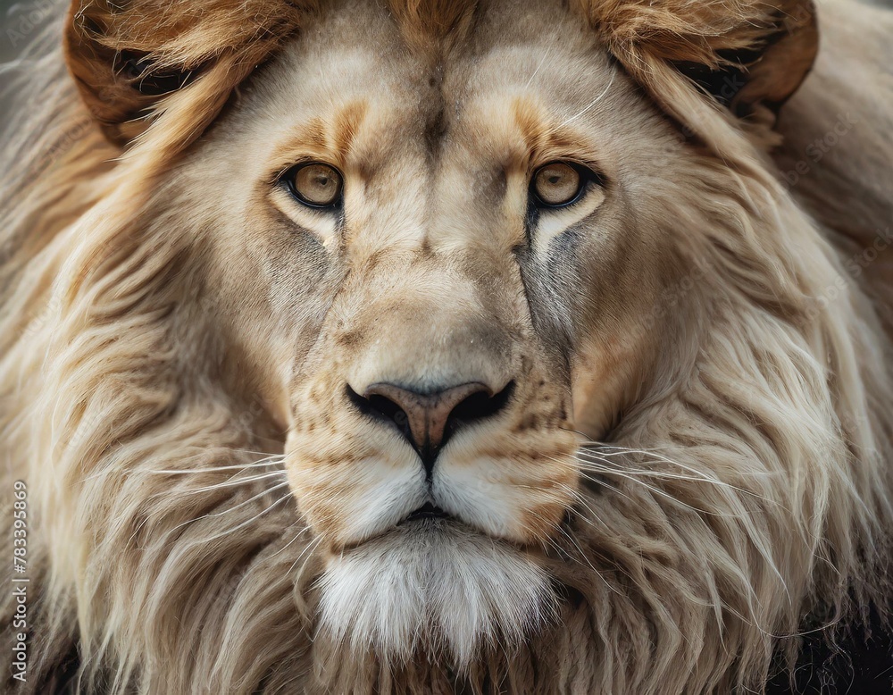 close-up photo of a fierce and fierce male lion close-up photo of a fierce and fierce male lion