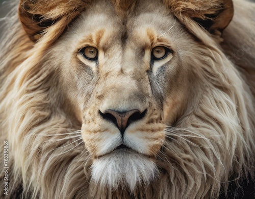 close-up photo of a fierce and fierce male lion
