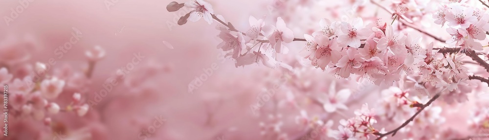 Cherry Blossom, Cherry blossom tree in full bloom, soft pink hues
