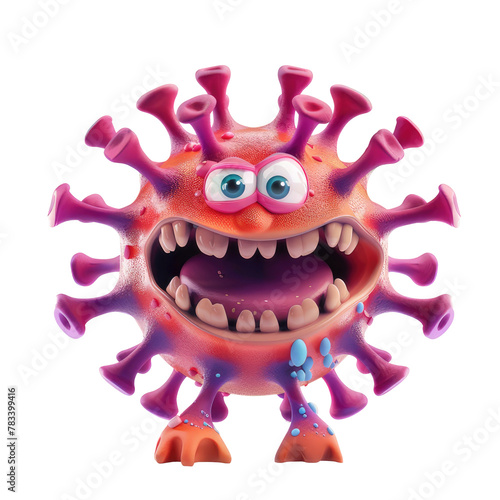 Germs, viruses, monsters, illustration, isolated on a transparent background. © Natali9yarova