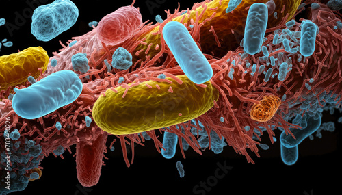 Gram-negative rod-shaped bacteria single polar flagellum. cause of cholera, an infection of the small photo