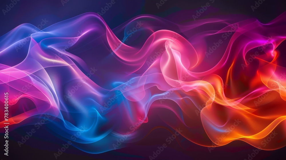 Obraz premium Dynamic colorful textrure wave lines