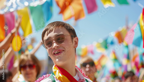 Community Parade: Young Adult with Down Syndrome Leads Inclusion Parade, Spreading Awareness and Joy. Learning Disability
