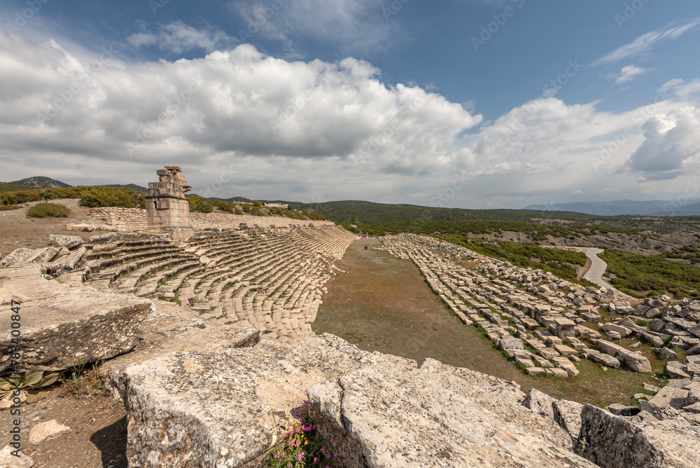 The ancient city of Kibyra, located in Denizli Golhisar district, has survived to the present day with its architecture.