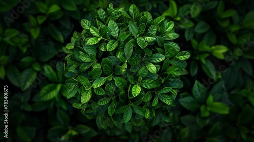 Wallpaper Mural mysterious circular cluster of lush green foliage emerging from darkness natures hidden beauty captured Torontodigital.ca