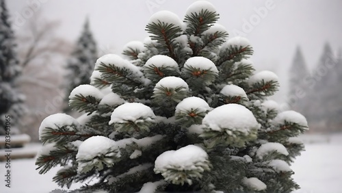Jungle Frost: Enchanting Christmas Trees Amidst Snowy Wilderness