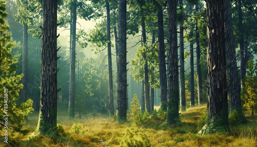 Wallpaper Mural The scent of pine trees filled the air as they hiked through the forest Torontodigital.ca