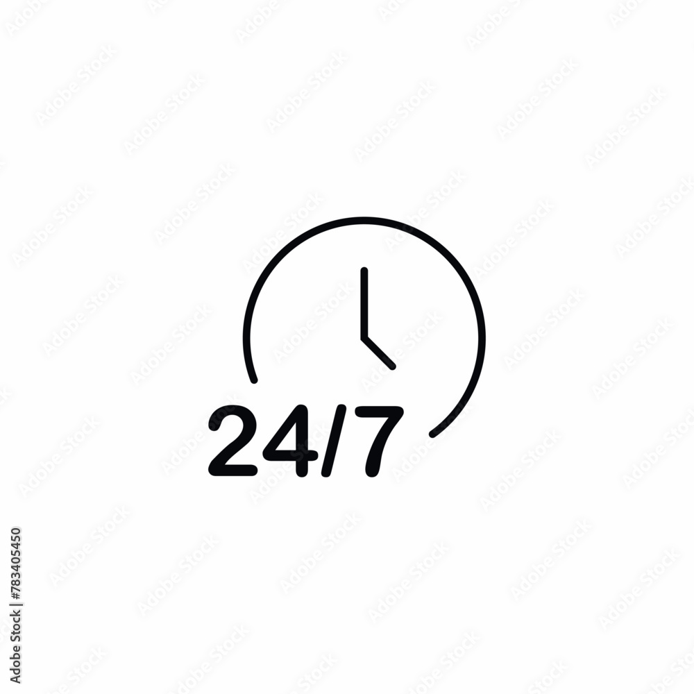24 hours 7 days time support icon 24 hours 7 days time support icon