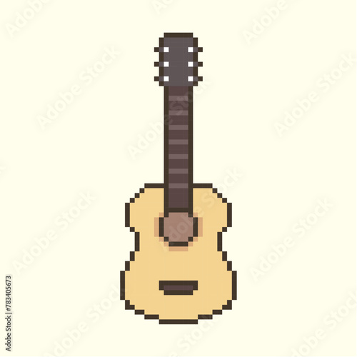 GUITAR ACOUSTIC ICON PIXEL ART