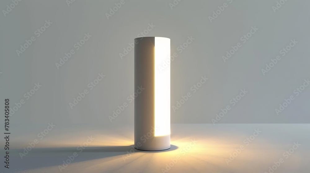 modern white table lamp with glowing light isolated on plain background 3d product rendering modern white table lamp with glowing light isolated on plain background 3d product rendering