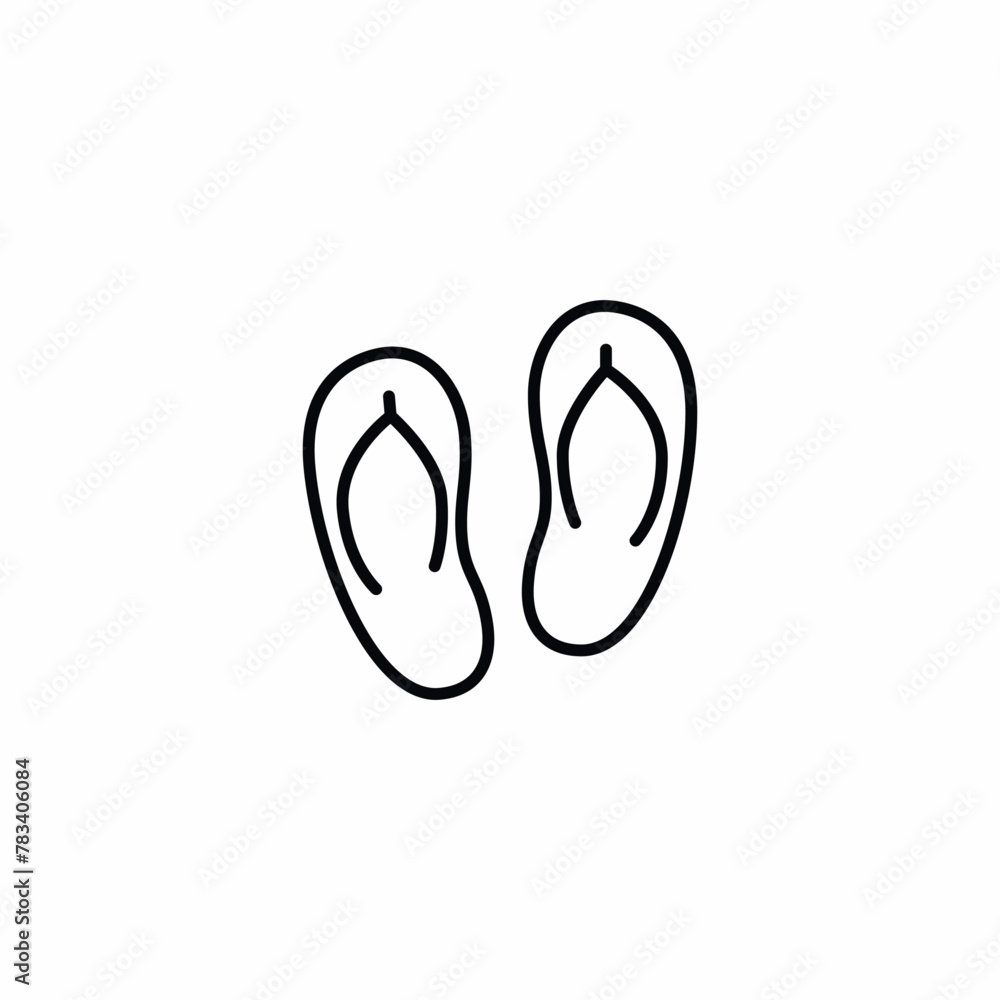 Summer Beach Slippers Flip Flop icon Summer Beach Slippers Flip Flop icon