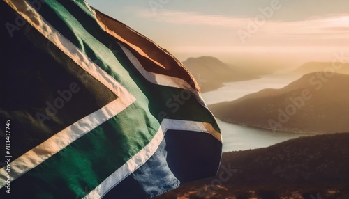 background of south africa flag photo