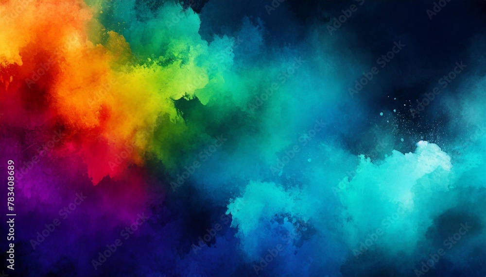 watercolor color full background watercolor background with clouds rainbow color
