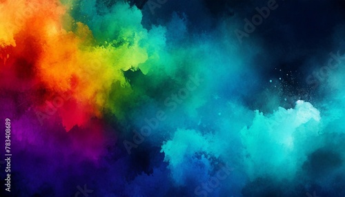 watercolor color full background watercolor background with clouds rainbow color