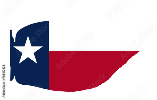 Texas state flag with palette knife paint brush strokes grunge texture design. Grunge United States brush stroke effect