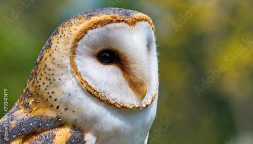 common barn owl tyto albahead close up