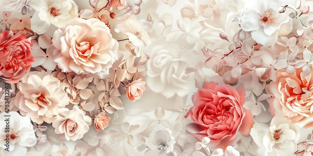 Floral flower texture illustration on white background Floral flower texture illustration on white background