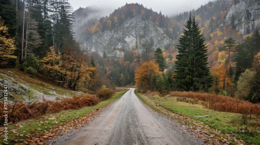 road in forest road in forest