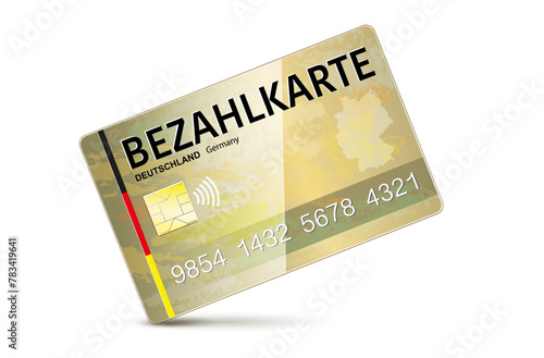 Bezahlkarte für Flüchtlinge, Asylbewerber, Geflüchtete in Deutschland
Vektor Illustration isoliert auf weißem Hintergrund
