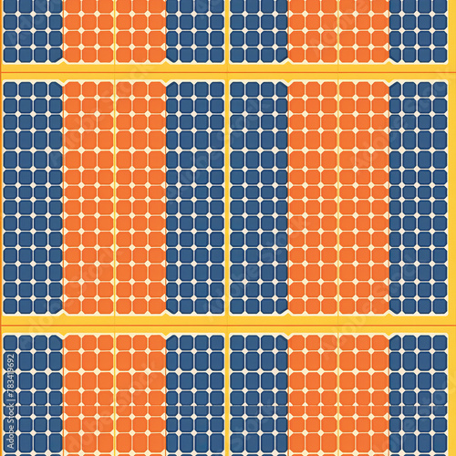 Solar Panel-Inspired Tile Design for Sustainable Architecture and green Energy, seamless pattern