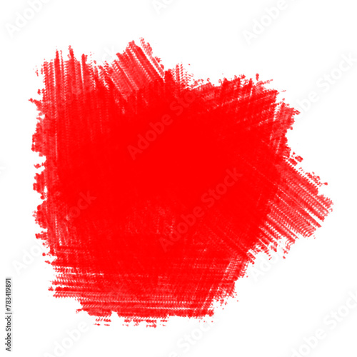 Red stroke of paint isolated on white background with clipping mask (alpha channel) for quick isolation. Easy to selection object.
