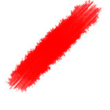 Red stroke of paint isolated on white background with clipping mask (alpha channel) for quick isolation. Easy to selection object.
