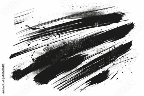 Grunge scrawls, charcoal scribbles, rough brush strokes, underlines and circles. Bold charcoal freehand stripes and ink shapes. Crayon or marker scribbles. Vector illustration vector icon, white backg