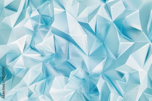 Abstract geometric background with light blue polygons, great for graphic design use, modern light blue monochrome background