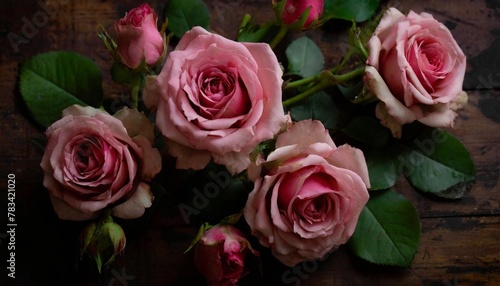 background image of pink roses top view of rose flowers studio shot of flowers
