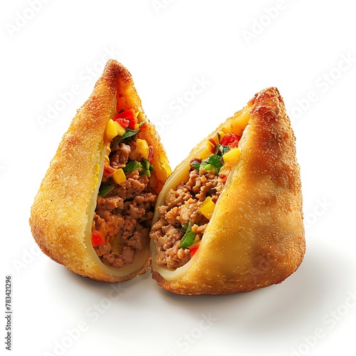 delicious brazilian fried meat coxinhas pear-shaped photo