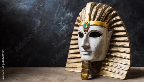 stone pharaoh tutankhamen mask photo