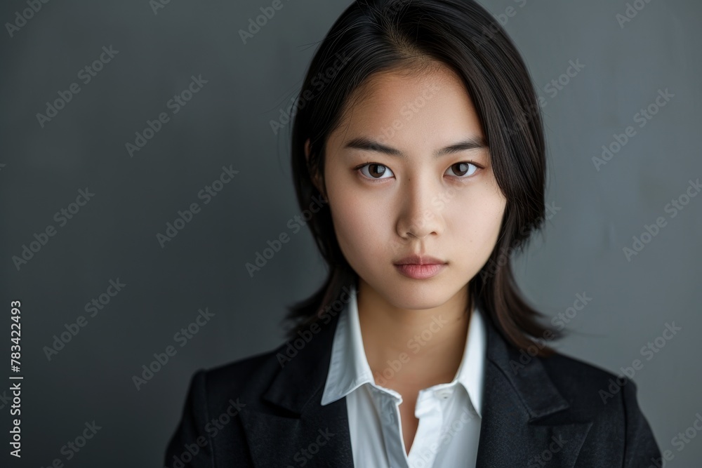 Confident young professional woman in a business suit Confident young professional woman in a business suit