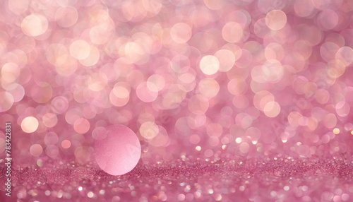 pink glitter background with bokeh pink circle brur bokeh background for valentine day or birthday party wedding invitation card banner photo