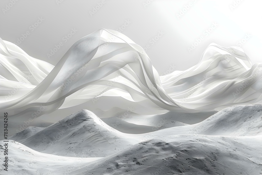 Obraz premium Desert Whispers: A Dance of Light & Shadow. Concept Desert Landscapes, Light and Shadow Photography, Nature's Beauty, Sunlit Moments, Golden Horizons