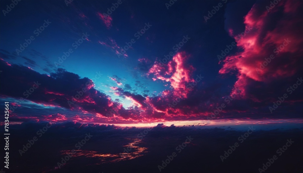 pink blue clouds at sunset cloudy air flying in the sky landscape sky at dawn 3d render
