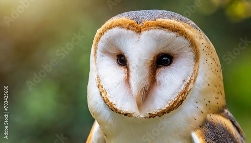 common barn owl tyto albahead close up photo