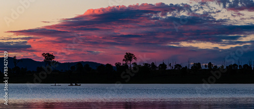 Lake Wivenhoe at sunset photo