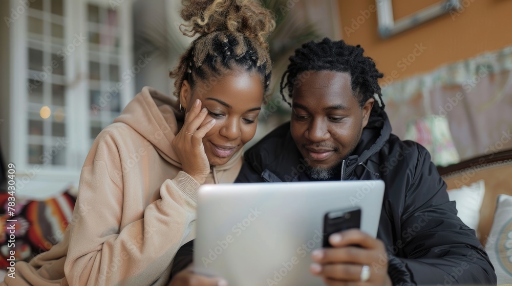 A freelancer is working online at home office with smartphone and laptop. A freelancer is working online at home office with smartphone and laptop.