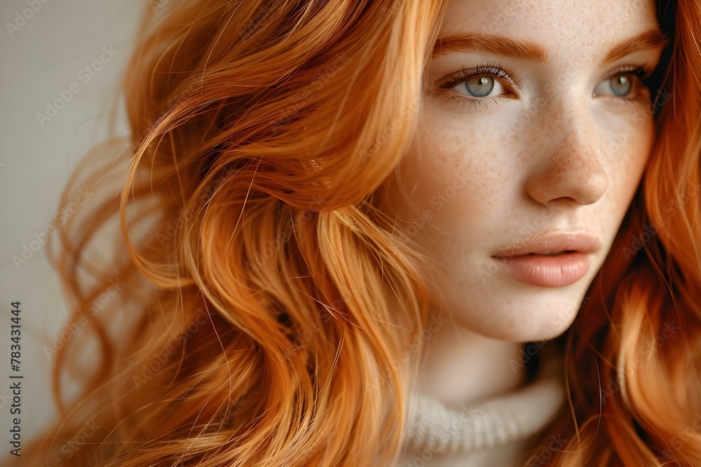 Elegant Redhead: Natural Beauty Portrait. Concept Portrait Photography, Redhead Model, Natural Beauty, Elegant Style, Professional Lighting Elegant Redhead: Natural Beauty Portrait. Concept Portrait Photography, Redhead Model, Natural Beauty, Elegant Style, Professional Lighting