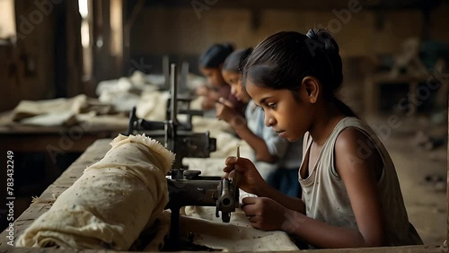 Exploitation of Child Labor in Unregulated Sewing Factory video animation