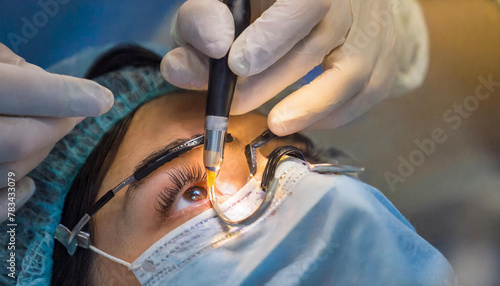 dottore chirurgo operazione occhi oculista  photo