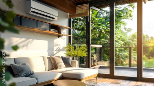 The space features an efficient air conditioning system that diligently maintains pleasant temperatures