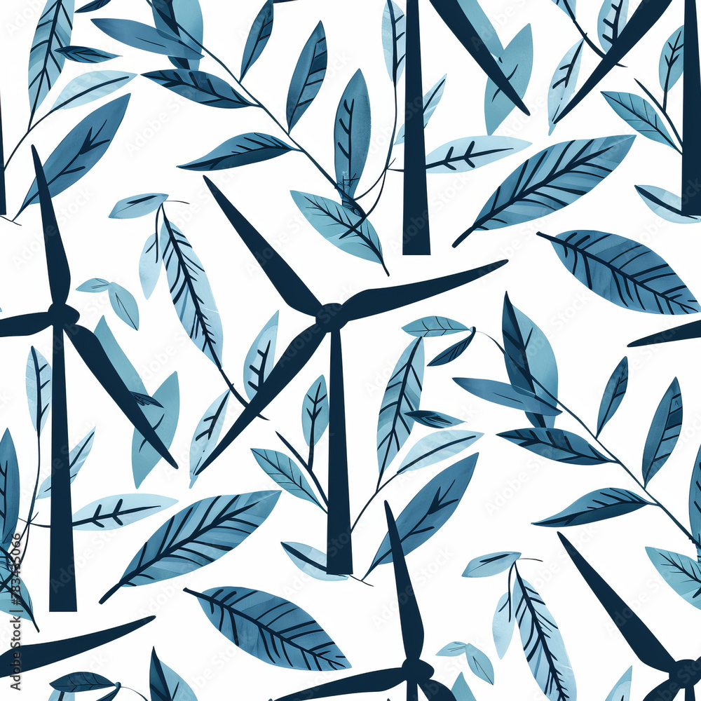 Frameless Wind Turbine Tile Pattern for Renewable Energy Design Frameless Wind Turbine Tile Pattern for Renewable Energy Design