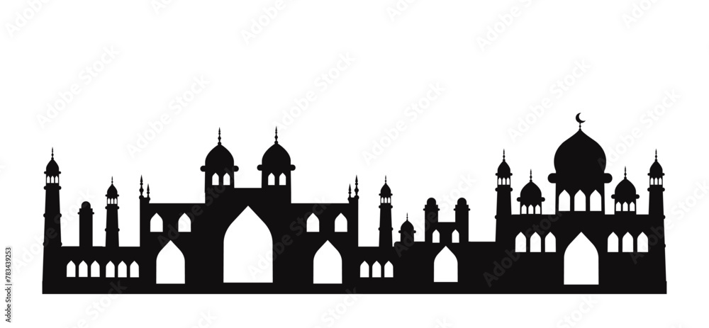 Arabian city silhouette vector