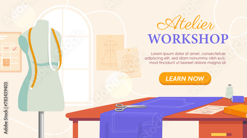 Atelier workshop vector poster