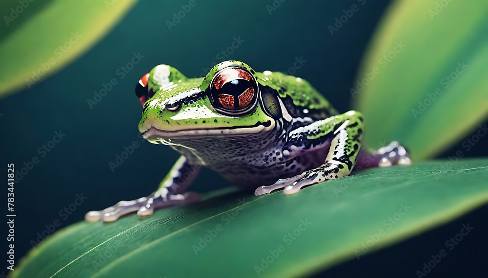 frog on a leaf