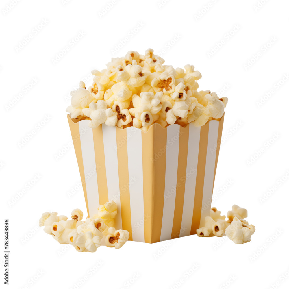 Popcorn bucket isolated on transparent background